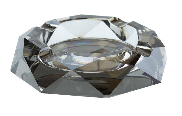 Zigarrenaschenbecher "Glas schwarz" mit 4 Ablagen